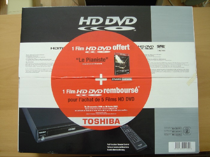 Toshiba HD-E1 avaamattomana.