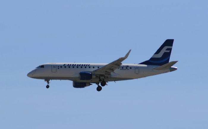 Finnairin kone lensi lhettyvilt ja oli sopivasti kamera hollilla